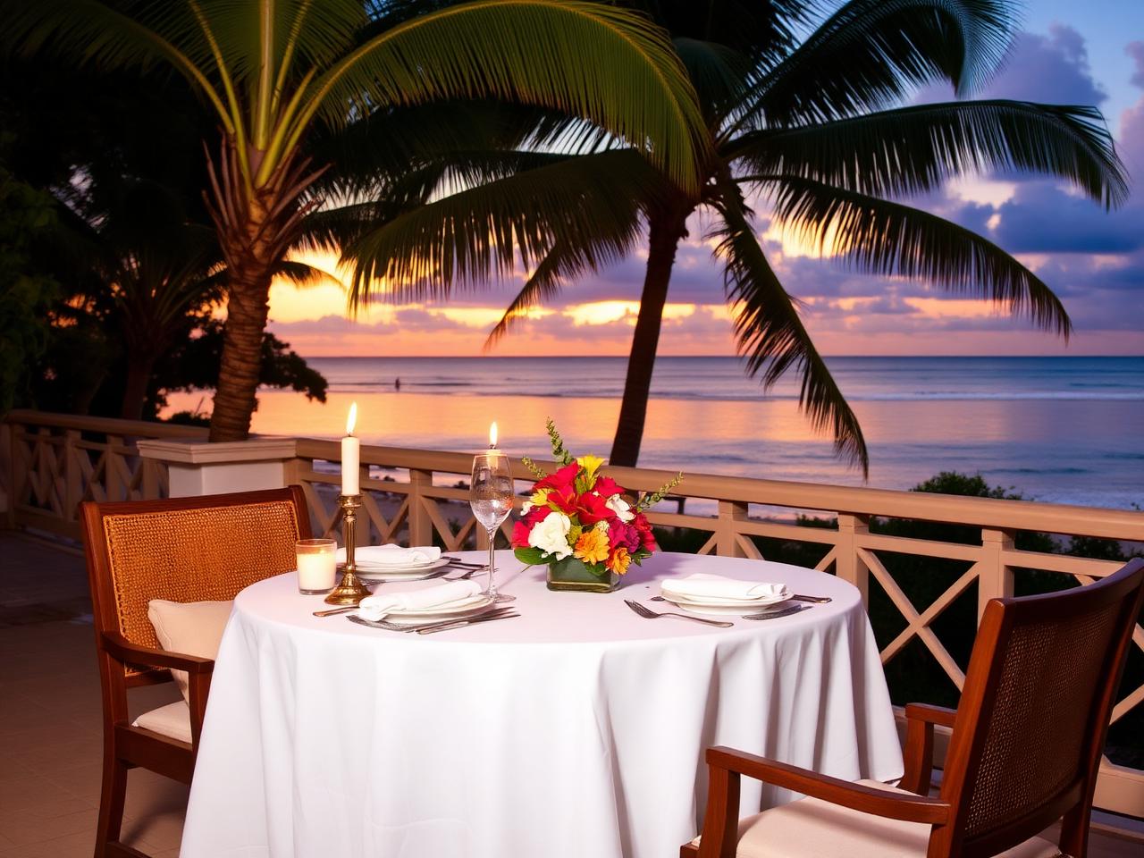 Outdoor dining setup