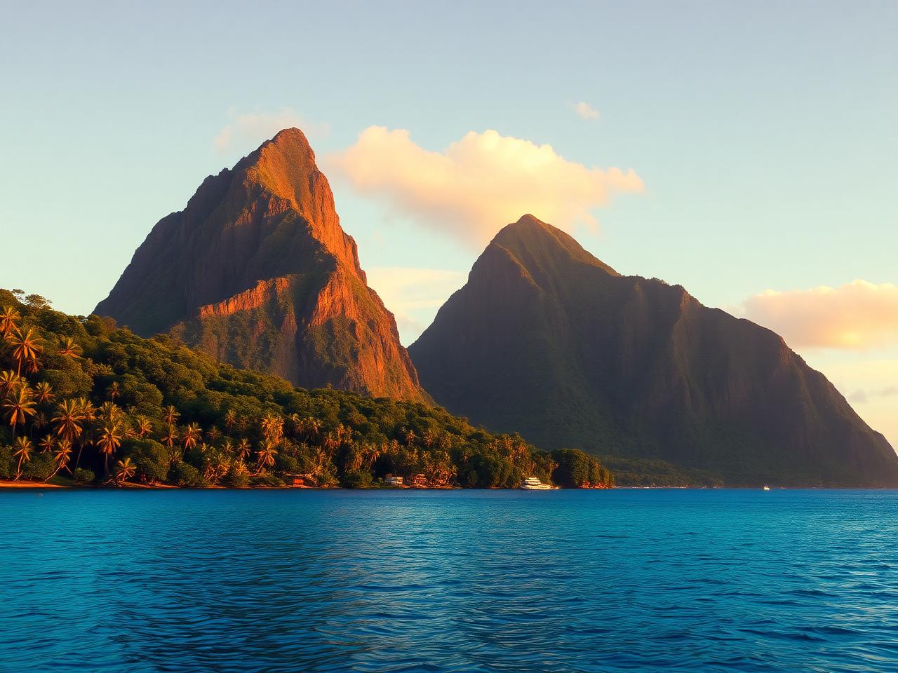 Piton view from the villa